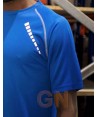 Camiseta bicolor transpirable de manga corta y cuello redondo para hombre