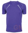 Camiseta bicolor transpirable de manga corta y cuello redondo para hombre