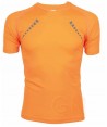 Camiseta bicolor transpirable de manga corta y cuello redondo para hombre