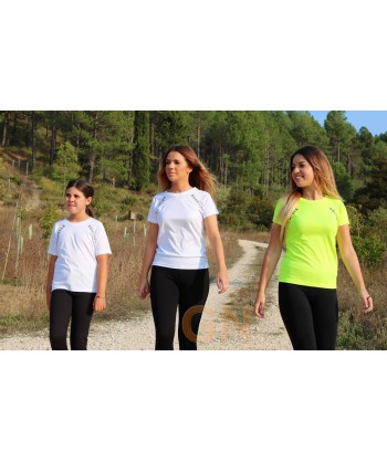 Camiseta técnica de manga corta y cuello redondo -Mujer-