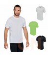Camiseta transpirable de manga corta y cuello redondo para deporte