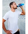 Camiseta transpirable de manga corta y cuello redondo para deporte