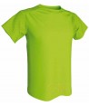 Camiseta económica transpirable de manga corta y cuello redondo para niños