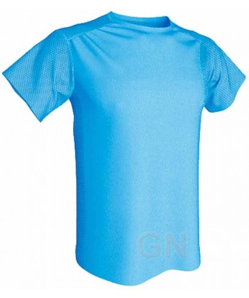 Camiseta económica transpirable de manga corta y cuello redondo para niños