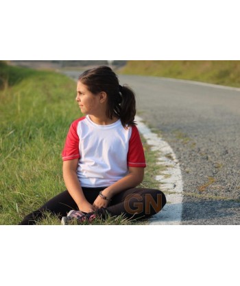 Camiseta transpirable de manga corta y cuello redondo  para niños