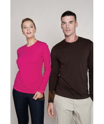 Camiseta unisex manga larga de algodón