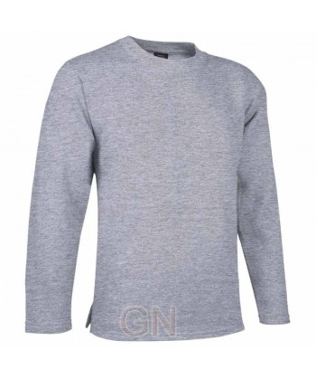 Sudadera cuello redondo sin puños ni cintura elástica color marengo vigoré