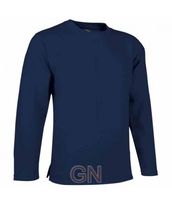 Sudadera cuello redondo sin puños ni cintura elástica color marino