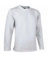 Sudadera cuello redondo sin puños ni cintura elástica color blanco