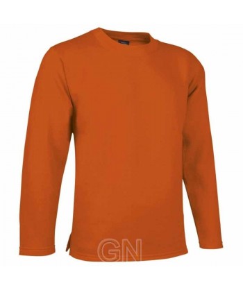 Sudadera cuello redondo sin puños ni cintura elástica color naranja