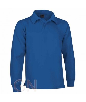 Sudadera cuello polo sin cintura elástica color royal
