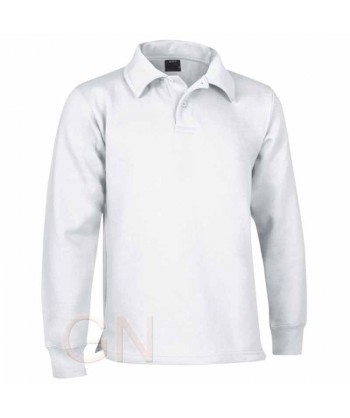 Sudadera cuello polo sin cintura elástica color blanco