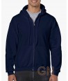 Chaqueta sudadera con capucha color marino