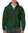 Chaqueta sudadera con capucha color verde bosque