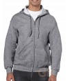 Chaqueta sudadera con capucha color gris carbón