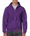 Chaqueta sudadera con capucha color púrpura
