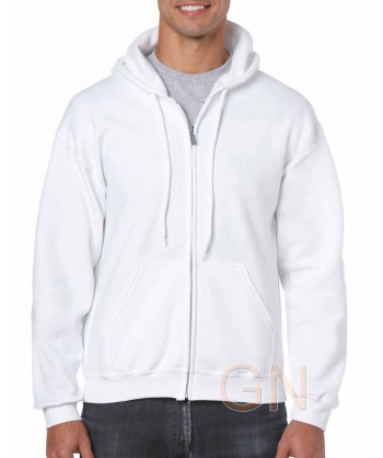 Chaqueta sudadera con capucha color blanco