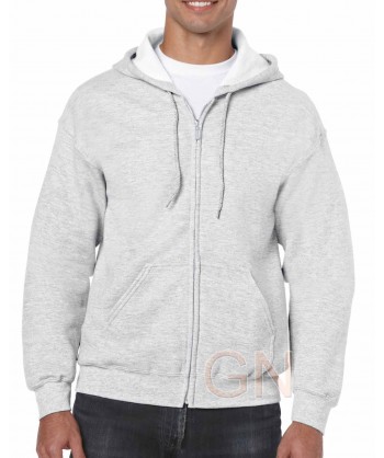 Chaqueta sudadera con capucha color gris ash