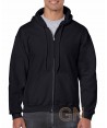 Chaqueta sudadera con capucha color negro