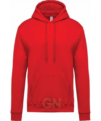 Sudadera con capucha para hombre color rojo