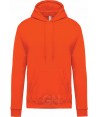 Sudadera con capucha para hombre color naranja