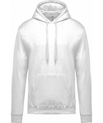 Sudadera con capucha para hombre color blanco