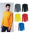 Camiseta técnica de manga larga color naranja alta visibilidad