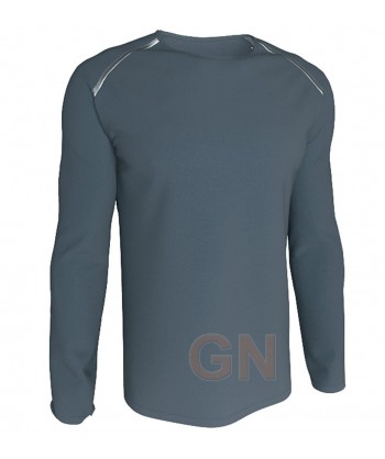 Camiseta técnica de manga larga color gris oscuro