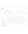 Casaca unisex de manga larga y cuello pico