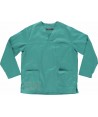 Casaca unisex de manga larga y cuello pico color verde