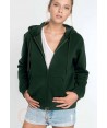 Sudadera con capucha y cierre cremallera color verde bosque