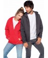 Sudadera con capucha y cierre cremallera  -Unisex-