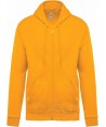 Sudadera con capucha y cierre cremallera color amarillo