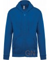 Sudadera con capucha y cierre cremallera color royal
