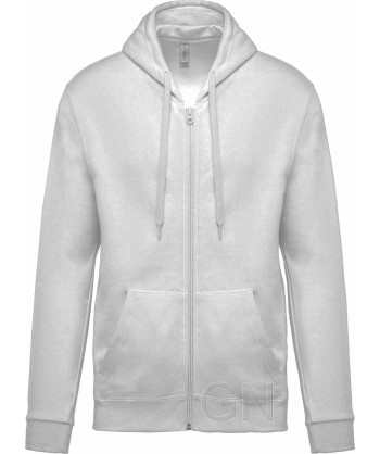 Sudadera con capucha y cierre cremallera color gris sport