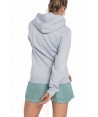 Sudadera con capucha mujer color gris sport