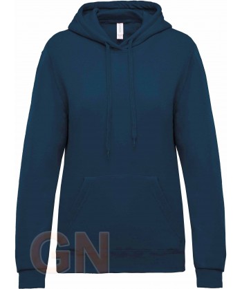 Sudadera con capucha mujer color marino