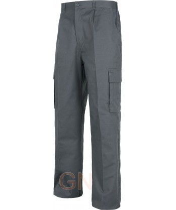 pantalón multibolsillos ligero de algodón gris
