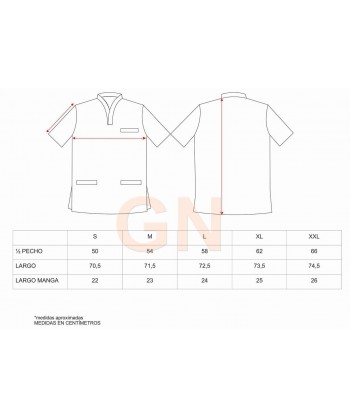 Casaca sanitaria unisex estampada