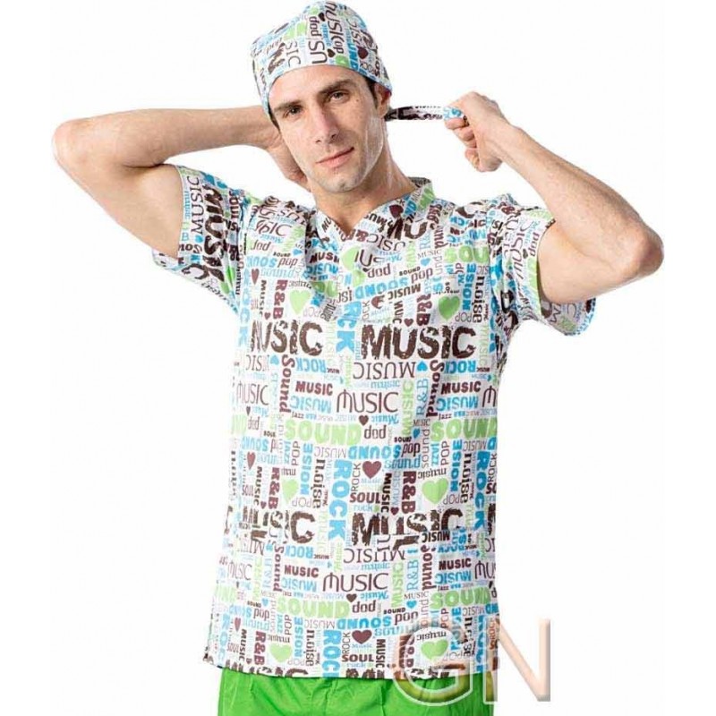 Casaca sanitaria unisex estampada