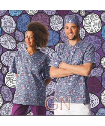 Casaca sanitaria unisex estampada