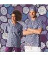 Casaca sanitaria unisex estampada