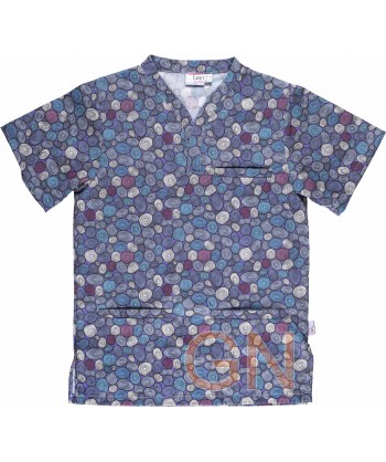 Casaca sanitaria unisex estampada