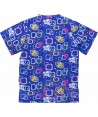 Casaca sanitaria unisex estampada de manga corta y bolsillos