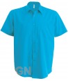 Camisa de manga corta para hombre color celeste