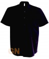 Camisa de manga corta para hombre color negra