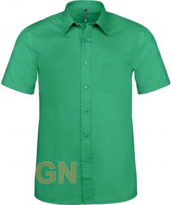 Camisa de manga corta para hombre color verde kelly