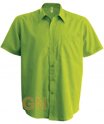 Camisa de manga corta para hombre color verde lima
