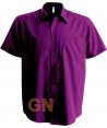 Camisa de manga corta para hombre color púrpura