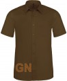 Camisa de manga corta para hombre color marrón